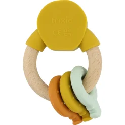 Grasping Toys|Wooden Rattles + Teethers-Trixie Wooden Silicone Activity Ring