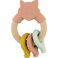 Grasping Toys|Wooden Rattles + Teethers-Trixie Wooden Silicone Activity Ring