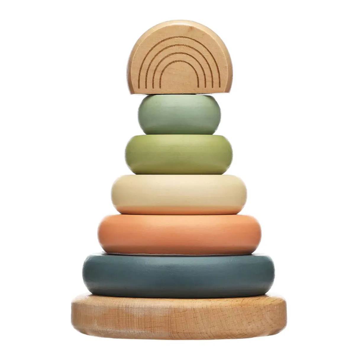 Stack + Nest Toys|Wooden Toys-Pearhead Wooden Stacking Tower
