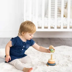 Stack + Nest Toys|Wooden Toys-Pearhead Wooden Stacking Tower