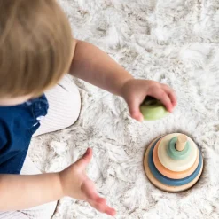 Stack + Nest Toys|Wooden Toys-Pearhead Wooden Stacking Tower