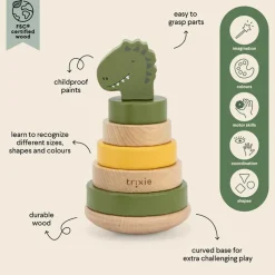 Wooden Toys|Stack + Nest Toys-Trixie Wooden Stacking Toy