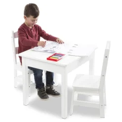 Tables + Chairs-Melissa & Doug Wooden Table & Chair Set
