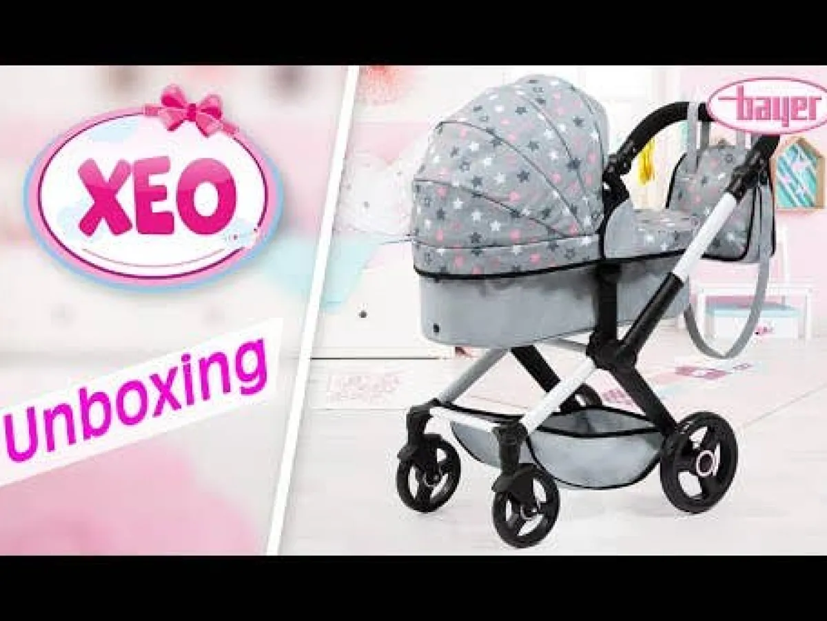 Pretend Play-Bayer Design Xeo Doll Pram Grey