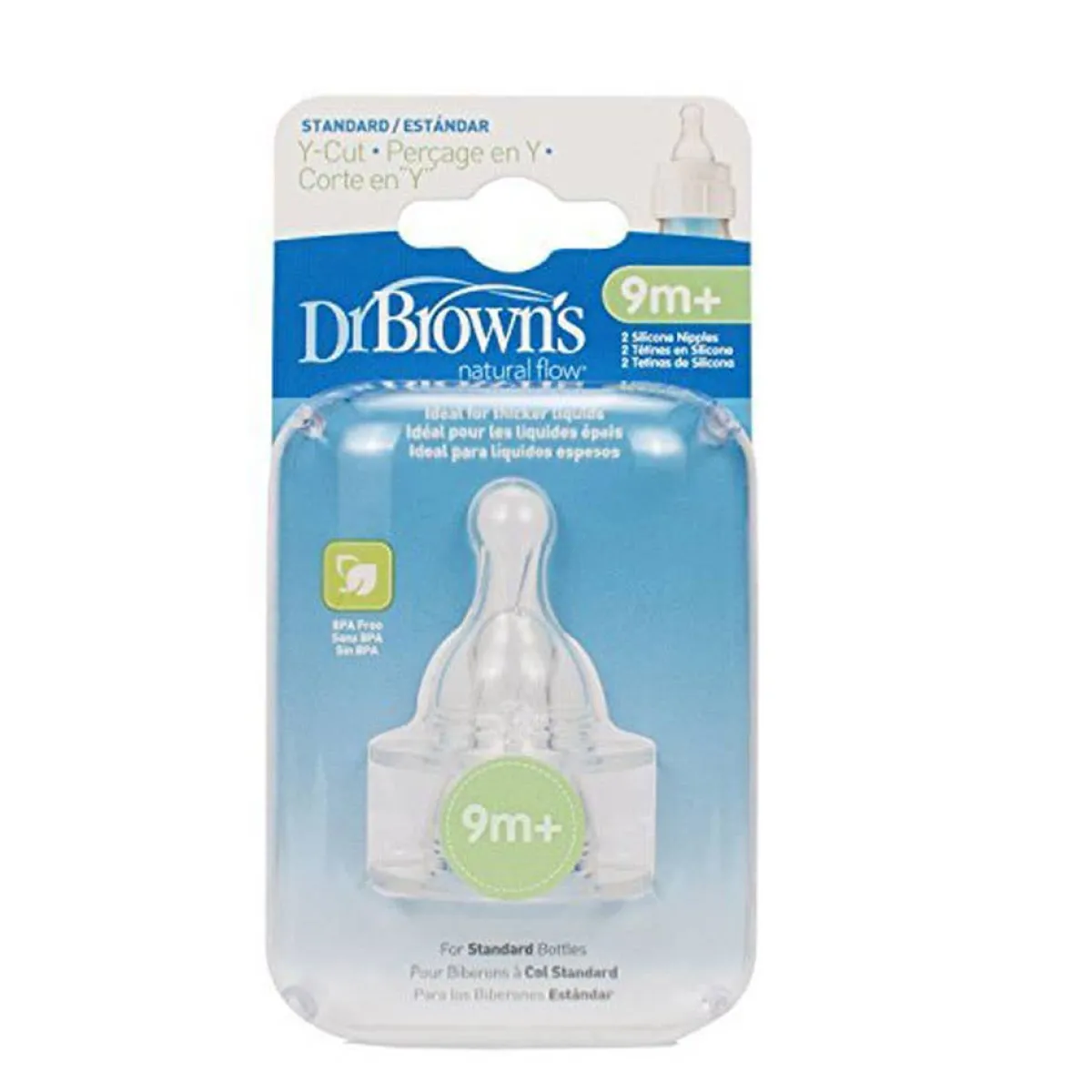 Nipples + Bottle Accessories-Dr. Brown's Y-Cut Standard Nipple (2 Pack)