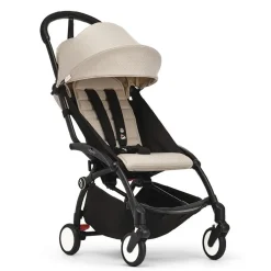 Travel Strollers-Stokke YOYO3® Stroller Bundle (6+) Bonpoint Beige Black/Bonpoint Beige