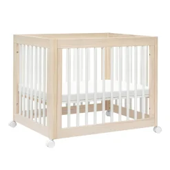 Wck Exclusive Furniture|Convertible Cribs-Babyletto Yuzu 8-in-1 Crib with All-Stages Conversion Kits - Washed Natural with White