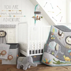 Crib Bedding Sets-Levtex Baby Zambezi 5 Piece Crib Set