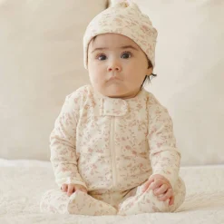 Onesies|Sleepers-Quincy Mae Zip Long Sleeve Footie