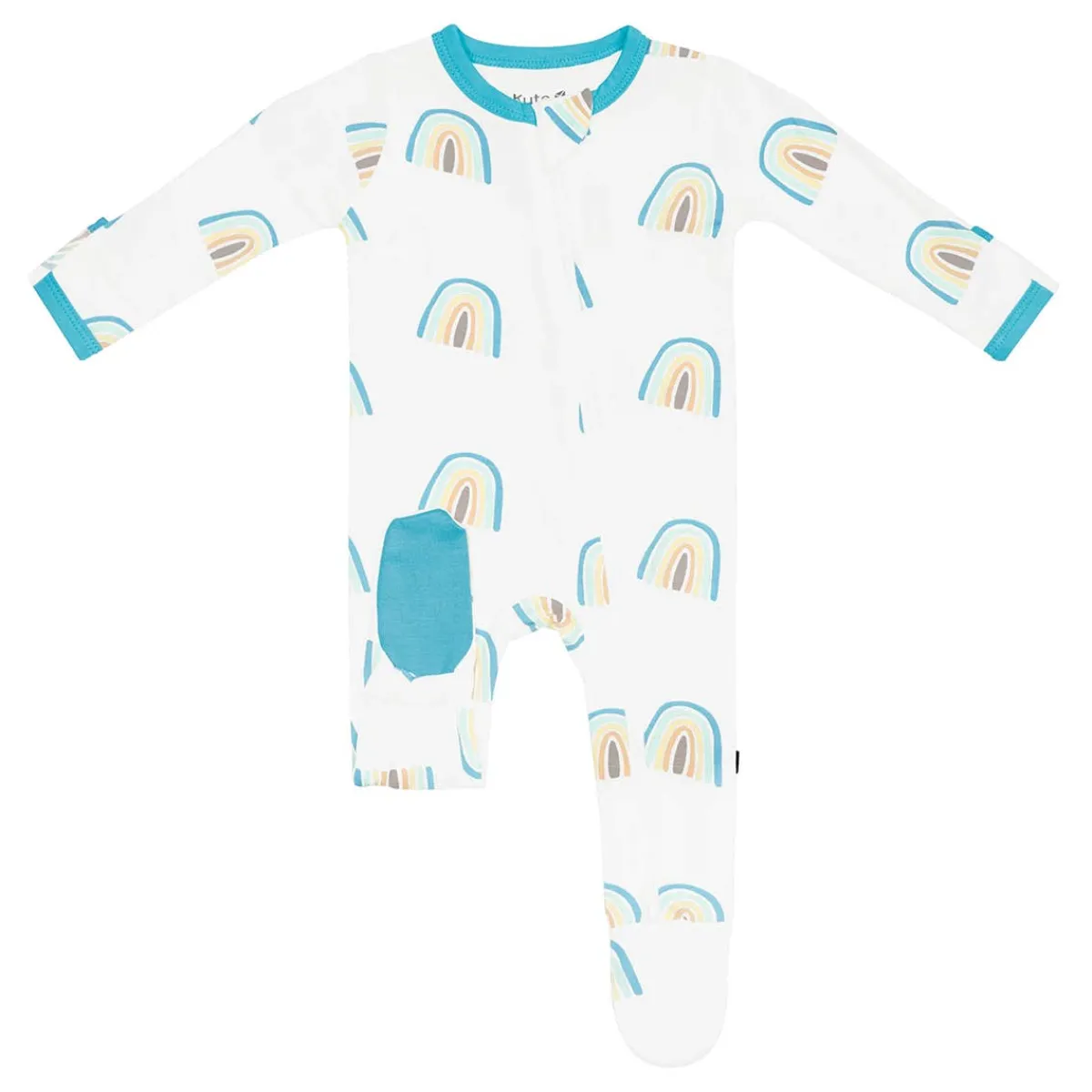 Onesies|Sleepers-Kyte Baby Zippered Footie (Rainbow)