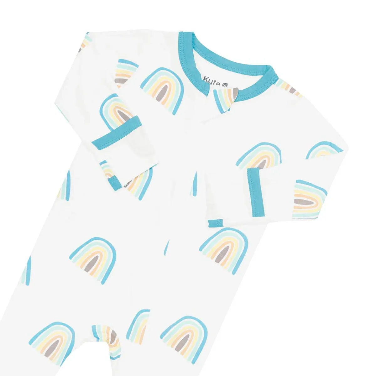 Onesies|Sleepers-Kyte Baby Zippered Footie (Rainbow)