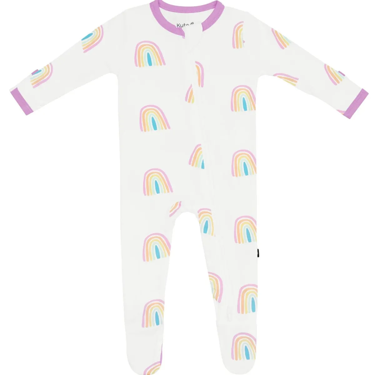 Onesies|Sleepers-Kyte Baby Zippered Footie (Rainbow)