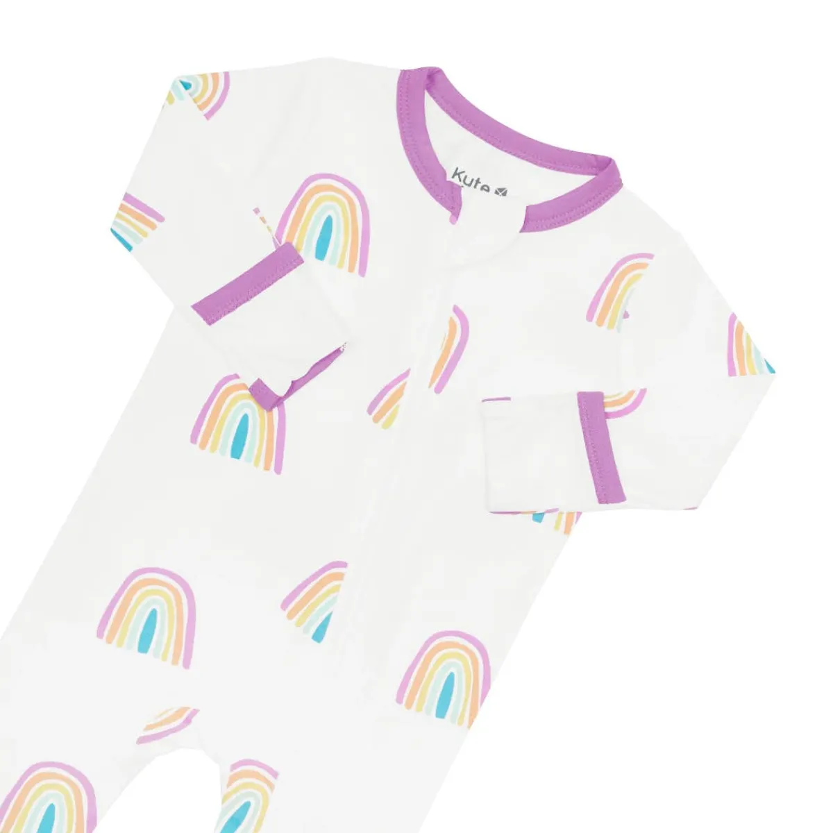 Onesies|Sleepers-Kyte Baby Zippered Footie (Rainbow)