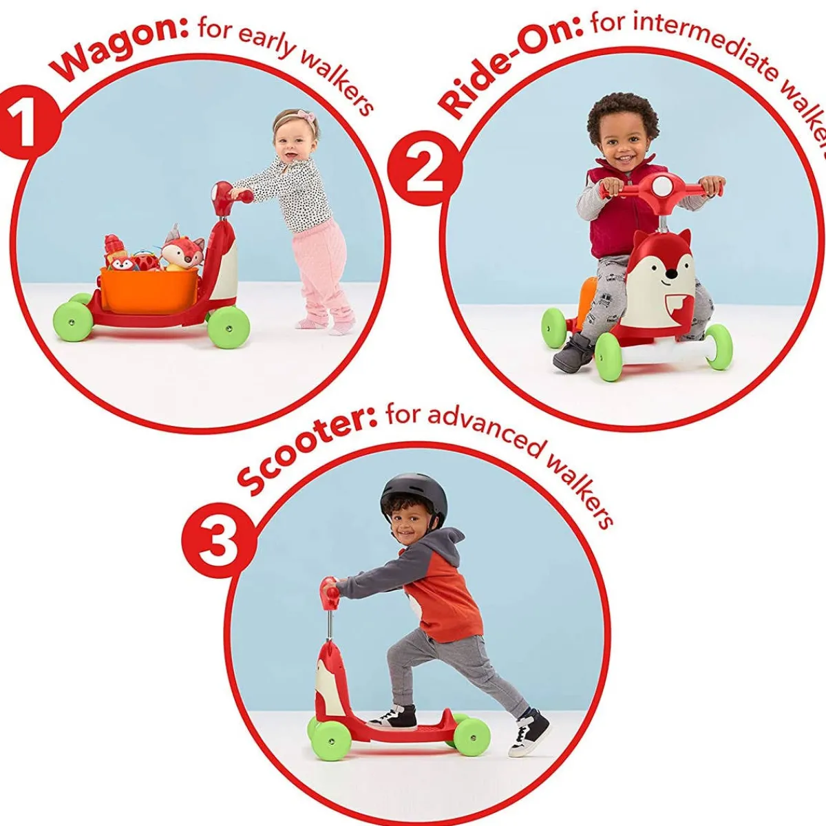 Ride-On Toys|Push Toys-Skip Hop Zoo 3-in-1 Ride-On Toy