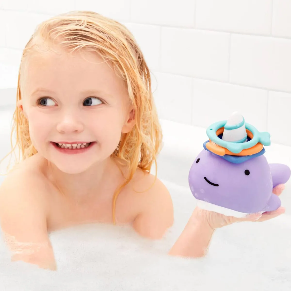 Bath Toys-Skip Hop Zoo Narwhal Ring Toss