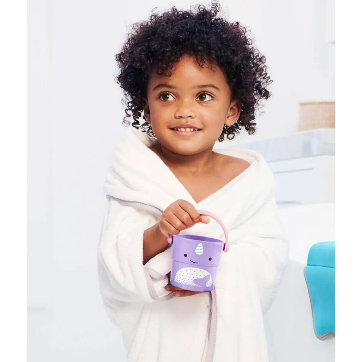 Stack + Nest Toys|Bath Toys-Skip Hop Zoo Stack & Pour Buckets - Multi 2